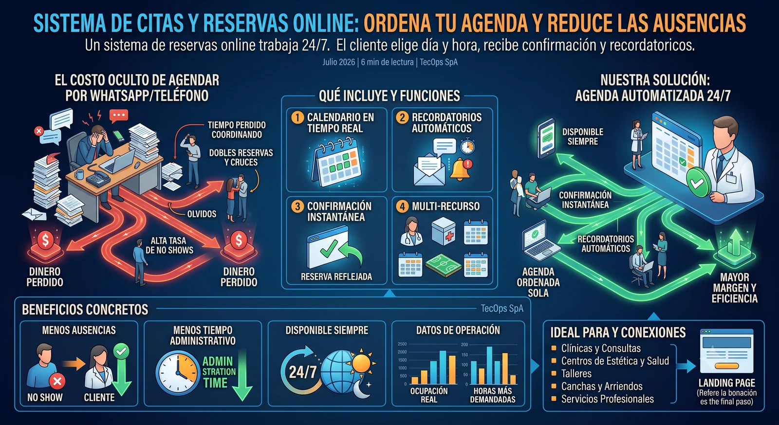 Sistema de citas y reservas online: ordena tu agenda y reduce ausencias